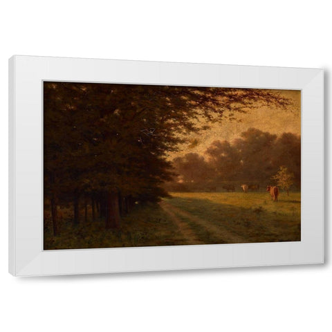 Indiana Landscape White Modern Wood Framed Art Print by Gruelle, Richard Buckner