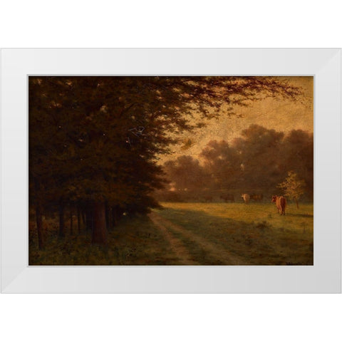 Indiana Landscape White Modern Wood Framed Art Print by Gruelle, Richard Buckner