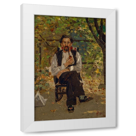 Uncle Con (Conley Highland) White Modern Wood Framed Art Print by Forsyth, William J.