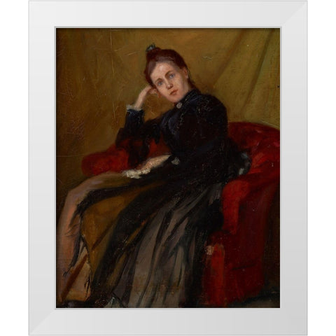 Marie Stark (Mrs. Otto Stark) White Modern Wood Framed Art Print by Stark, Otto