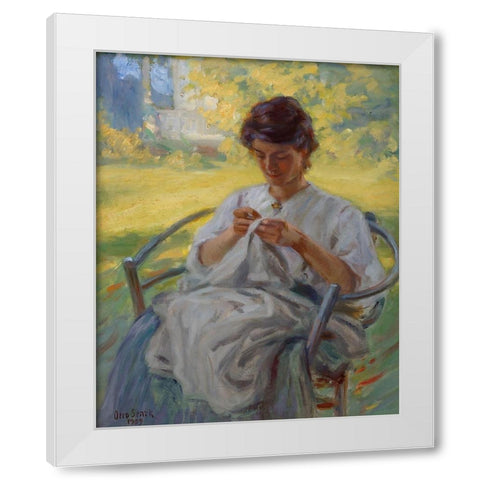 A Summer Morning White Modern Wood Framed Art Print by Stark, Otto