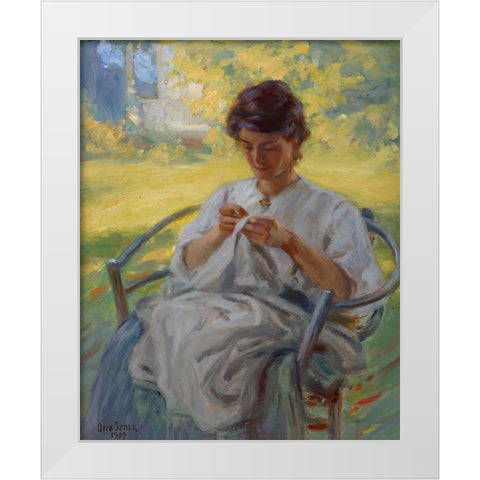 A Summer Morning White Modern Wood Framed Art Print by Stark, Otto