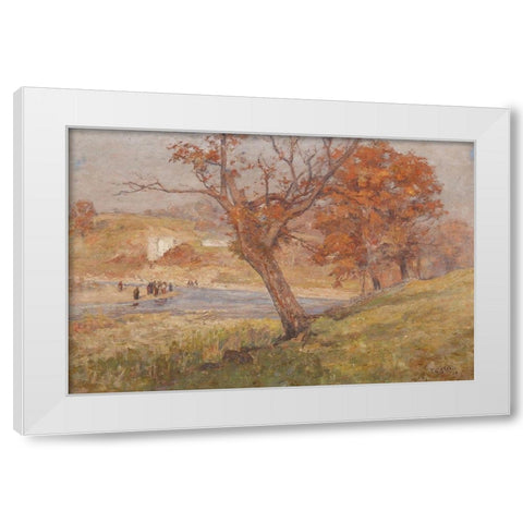 Landscape White Modern Wood Framed Art Print by Steele, Theodore Clement