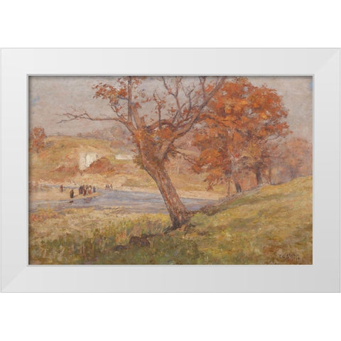 Landscape White Modern Wood Framed Art Print by Steele, Theodore Clement