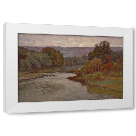 The River   White Modern Wood Framed Art Print by Steele, Theodore Clement