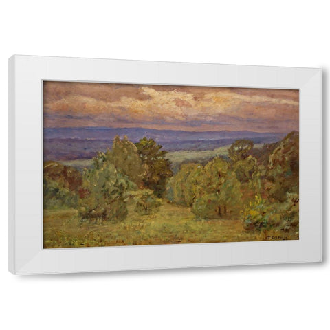 Storm Clouds White Modern Wood Framed Art Print by Steele, Theodore Clement