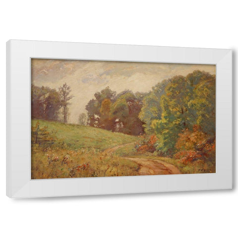 Indiana Landscape White Modern Wood Framed Art Print by Steele, Theodore Clement