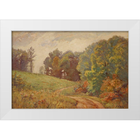 Indiana Landscape White Modern Wood Framed Art Print by Steele, Theodore Clement