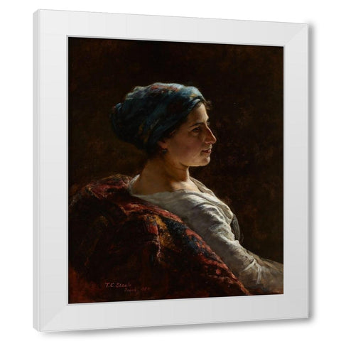 The Munich Model White Modern Wood Framed Art Print by Steele, Theodore Clement