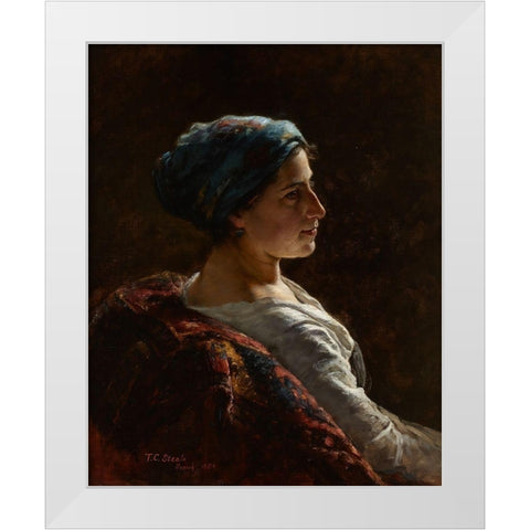 The Munich Model White Modern Wood Framed Art Print by Steele, Theodore Clement