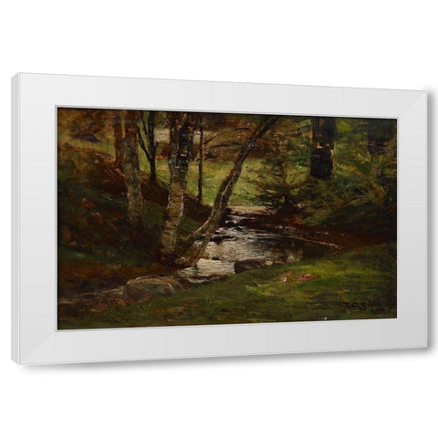 Landscape (Lauras Nook) White Modern Wood Framed Art Print by Steele, Theodore Clement