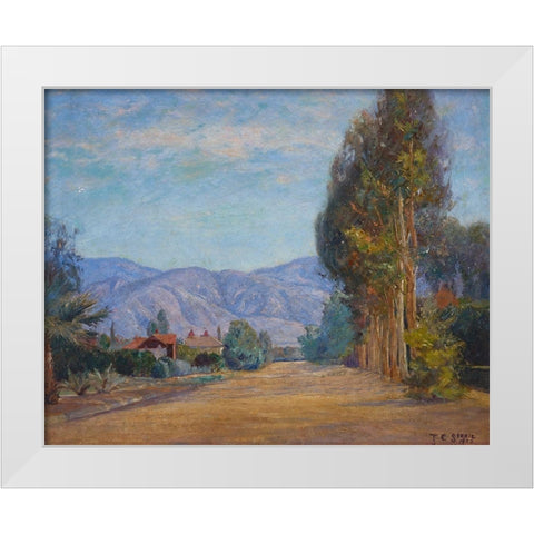 Hills Near Redlands-California White Modern Wood Framed Art Print by Steele, Theodore Clement