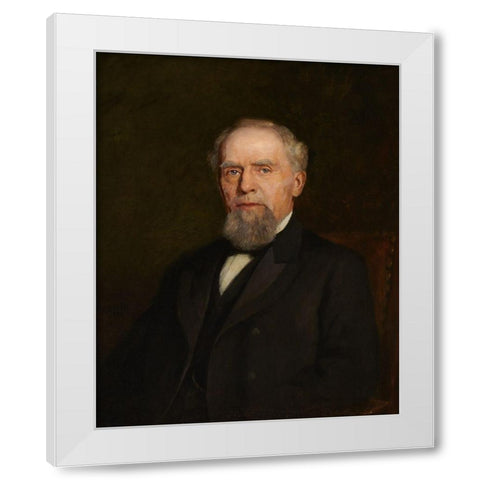 Portrait of William J. Holliday White Modern Wood Framed Art Print by Steele, Theodore Clement