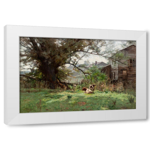 Morning-Old Schofields Mill White Modern Wood Framed Art Print by Steele, Theodore Clement