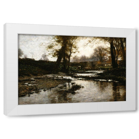 Pleasant Run White Modern Wood Framed Art Print by Steele, Theodore Clement