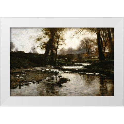 Pleasant Run White Modern Wood Framed Art Print by Steele, Theodore Clement