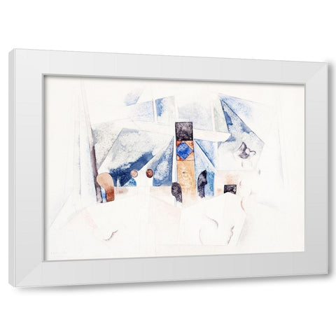 Bermuda Landscape No. 1 White Modern Wood Framed Art Print by Demuth, Charles