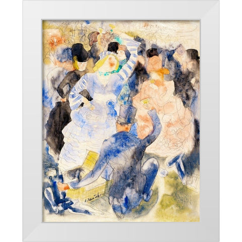 Nana at the Races White Modern Wood Framed Art Print by Demuth, Charles