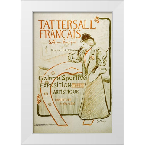 Tattersall-FrenchÂ Vintage Poster White Modern Wood Framed Art Print by Abel-Truchet, Louis