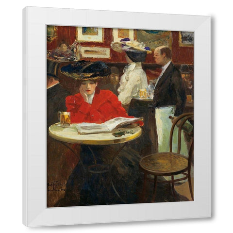 Le Lapin Agile-Montmartre White Modern Wood Framed Art Print by Abel-Truchet, Louis