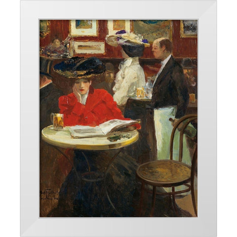 Le Lapin Agile-Montmartre White Modern Wood Framed Art Print by Abel-Truchet, Louis