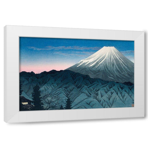 Mount Fuji From Hakone White Modern Wood Framed Art Print by Takahashi, Hiroaki