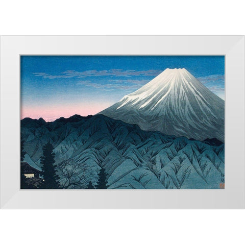 Mount Fuji From Hakone White Modern Wood Framed Art Print by Takahashi, Hiroaki