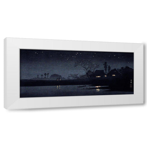 Starry Night White Modern Wood Framed Art Print by Takahashi, Hiroaki