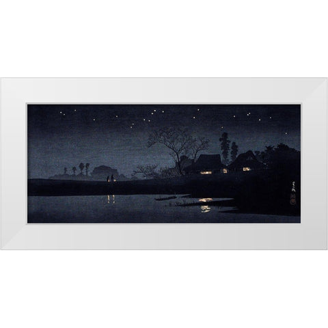 Starry Night White Modern Wood Framed Art Print by Takahashi, Hiroaki