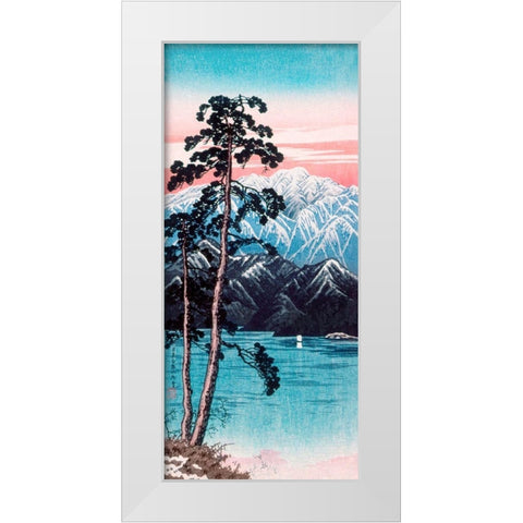 Lingering Snow on Mt Shirane-Nikko White Modern Wood Framed Art Print by Takahashi, Hiroaki