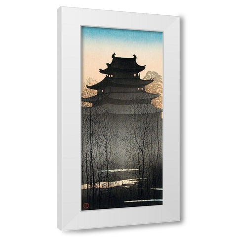 Nagoya Castle White Modern Wood Framed Art Print by Takahashi, Hiroaki