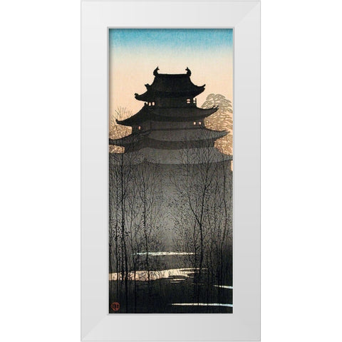 Nagoya Castle White Modern Wood Framed Art Print by Takahashi, Hiroaki