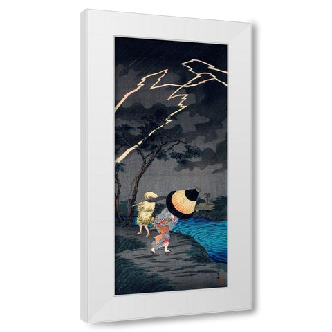 Thunderstorm at Tateishi White Modern Wood Framed Art Print by Takahashi, Hiroaki