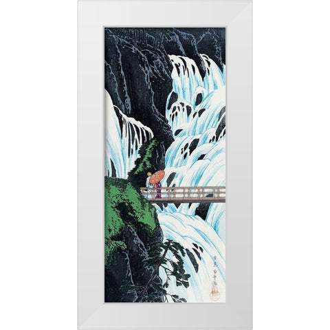 Shiragumo Waterfall of Nikko White Modern Wood Framed Art Print by Takahashi, Hiroaki