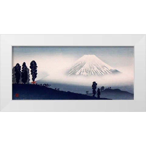 Mount Fuji White Modern Wood Framed Art Print by Takahashi, Hiroaki