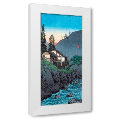 Hakone White Modern Wood Framed Art Print by Takahashi, Hiroaki