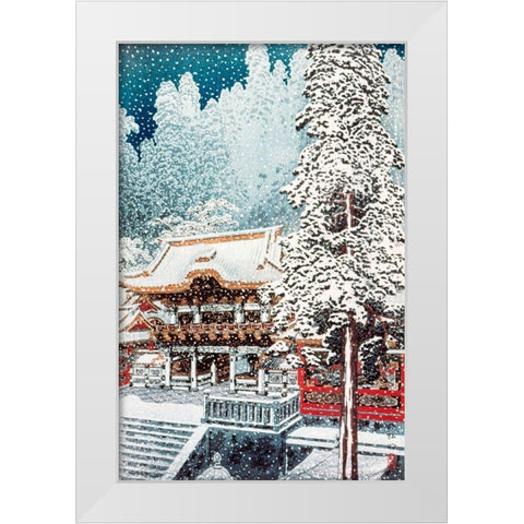 The Yomei Gate at Nikko White Modern Wood Framed Art Print by Takahashi, Hiroaki