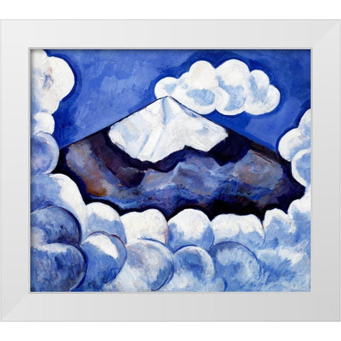 Popocatepetl-Spirited Morning White Modern Wood Framed Art Print by Hartley, Marsden
