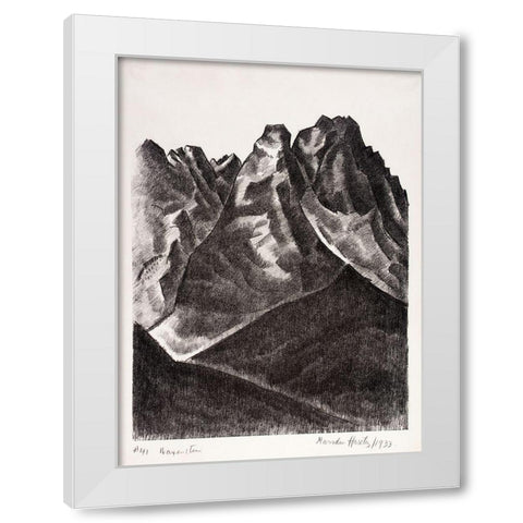 Waxenstein White Modern Wood Framed Art Print by Hartley, Marsden