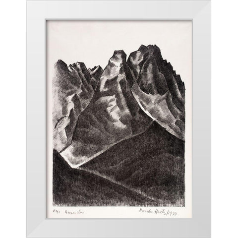 Waxenstein White Modern Wood Framed Art Print by Hartley, Marsden