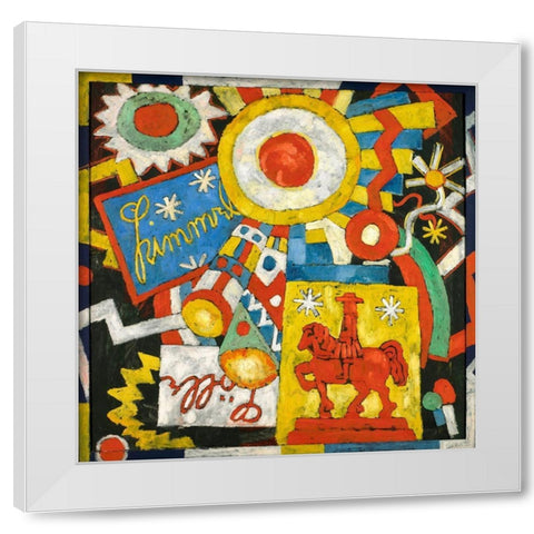 Himmel White Modern Wood Framed Art Print by Hartley, Marsden