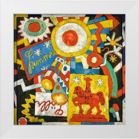 Himmel White Modern Wood Framed Art Print by Hartley, Marsden