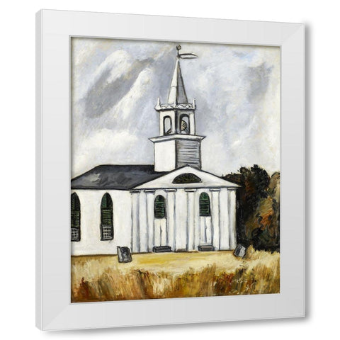 Church at Head Tide White Modern Wood Framed Art Print by Hartley, Marsden
