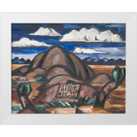 Cemetery-New Mexico White Modern Wood Framed Art Print by Hartley, Marsden