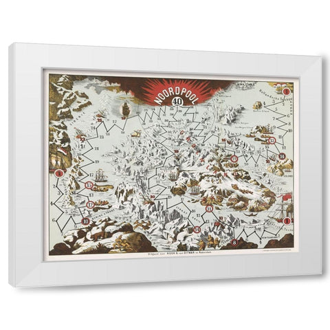 Nordpool White Modern Wood Framed Art Print by Nijgh and Van Ditmar