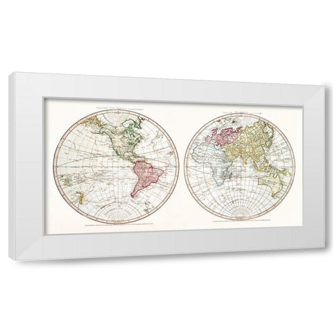New World 1790 White Modern Wood Framed Art Print by Faden, William