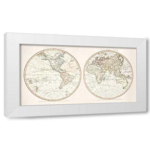 New World 1786 White Modern Wood Framed Art Print by Faden, William