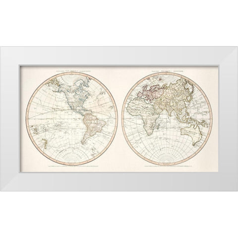 New World 1786 White Modern Wood Framed Art Print by Faden, William