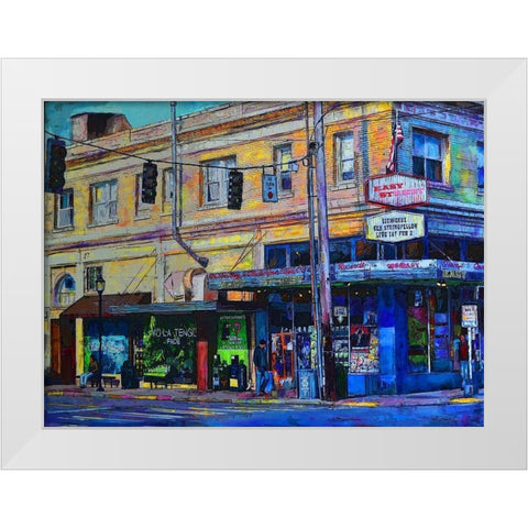 Easy Street White Modern Wood Framed Art Print by Ghanooni, Sarah