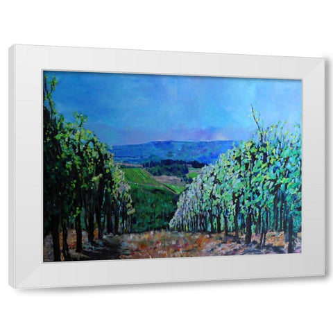 Hillsides of Tuscany White Modern Wood Framed Art Print by Ghanooni, Sarah